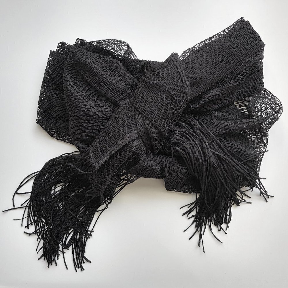 Elegant Black Lace Scarf